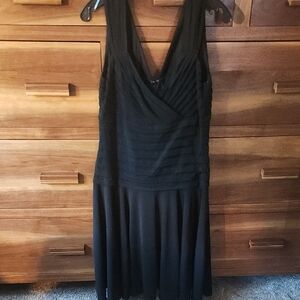 White House Black Market Black V-Neck Mini Dress